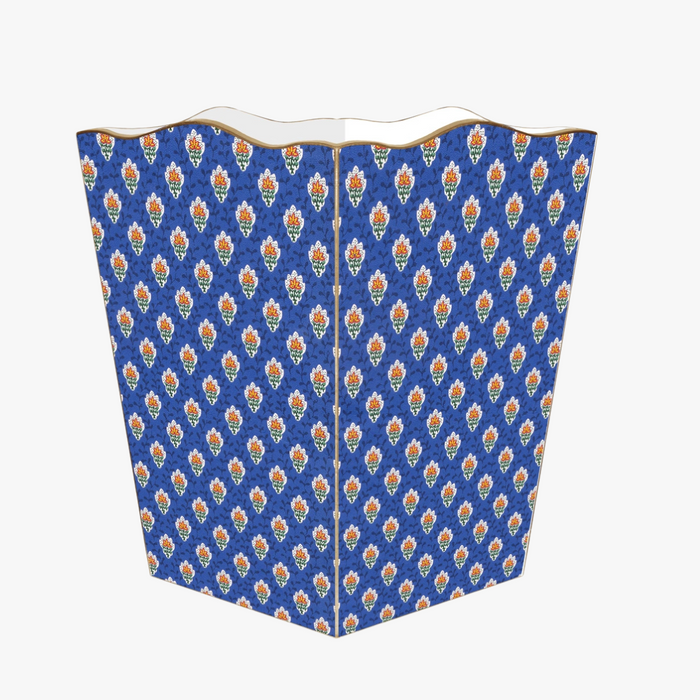 Provincial Blue Wastebasket