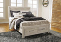 Queen/King Platform Rails Bellaby Whitewash