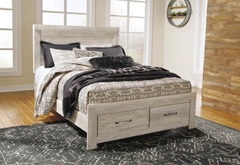 Queen/King Platform Rails Bellaby Whitewash