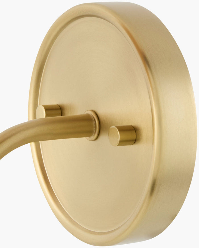 Raphael Woven Rattan Wall Sconce gold hardware