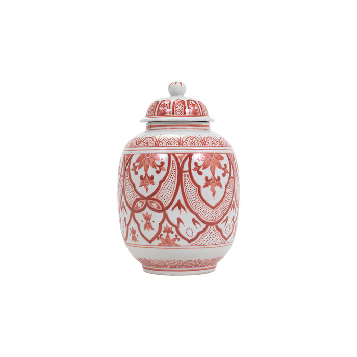Red Cinnimon Egg Urn Jar