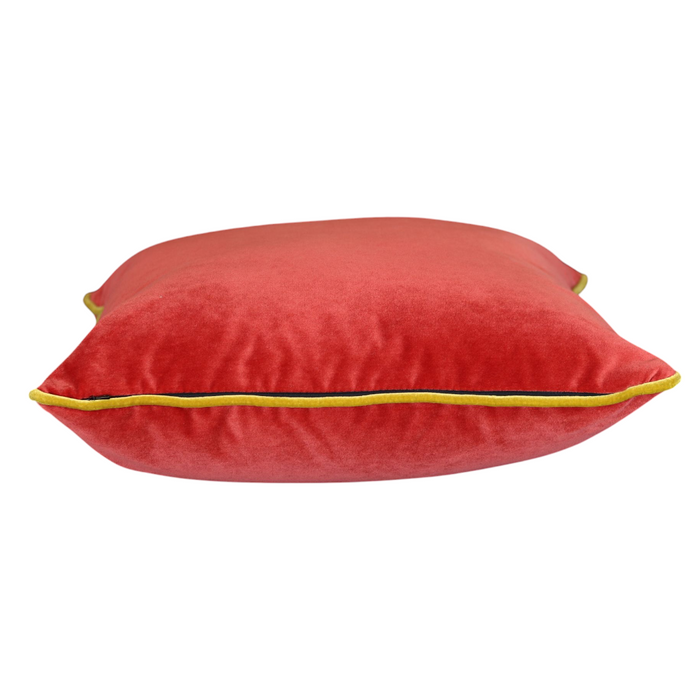 Red & Green Velvet Pillow - 22"