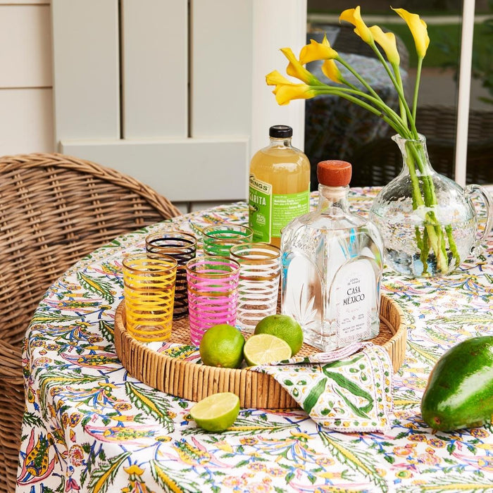 Royal Block Print Napkins and Tablecloth