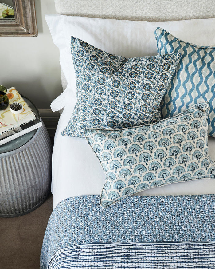 Tahoe Pillow Covers styled on bed