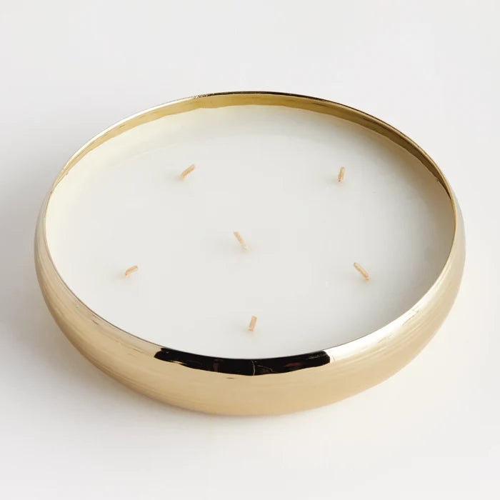 Santal Ombre Six Wick Candle  in Gold Tray