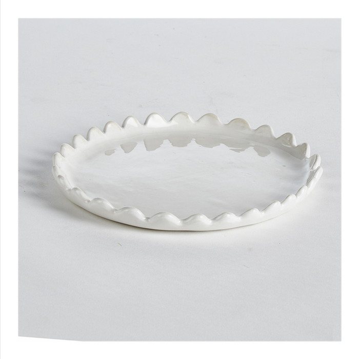 Scalloped Edge Trinket Tray Closeup