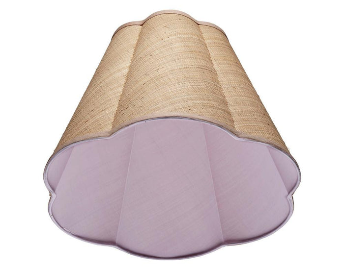 Scalloped Raffia Lamp Shade inside view
