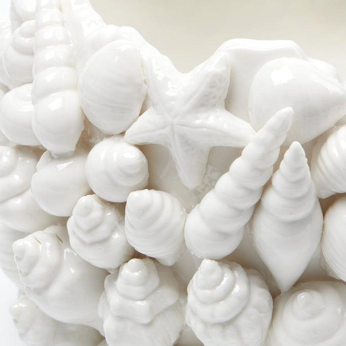 Sea Shell Blanc De Chine Bowl closeup