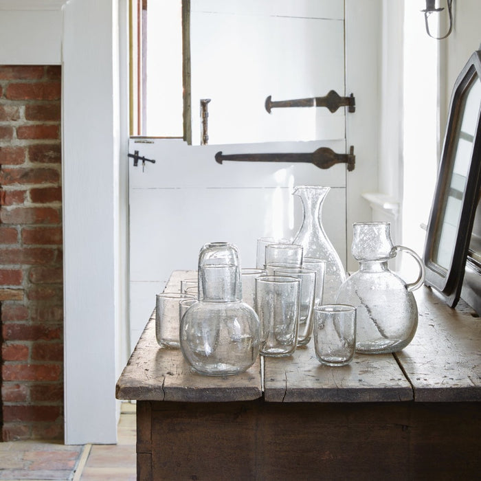 Seeded Glass Carafe Styled