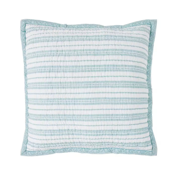 Serenity Printed Reversible Sham in Sage - Euro