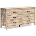 Six Drawer Dresser Battelle Tan