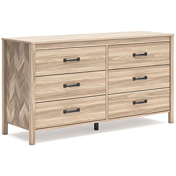 Six Drawer Dresser Battelle Tan