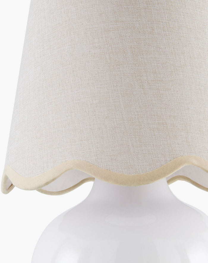 Skyler Mini Lamp scalloped shade closeup