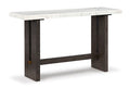 Sofa Table Burkhaus White/Dark Brown