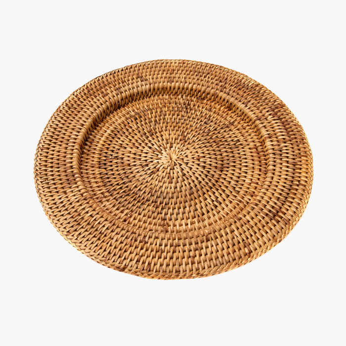 Solid Weave Rattan Charger