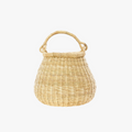Straw Kettle Basket Tote