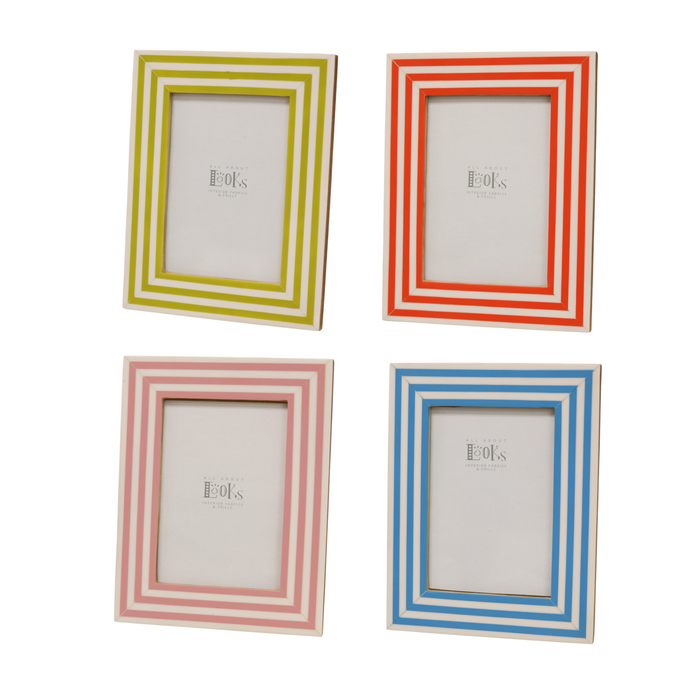 Striped Resin Photo Frame