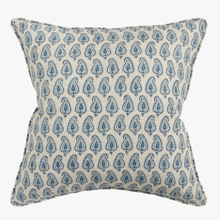 Sundara Azure Pillow Cover - small paisley pattern