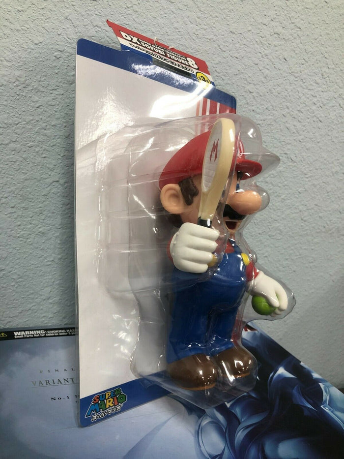 Super Mario DX SOFUBI Series 8 MARIO with Tennis Play Set 8 inch Figure