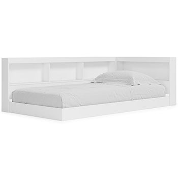 T Bookcase Storage w/End Panel Piperton White