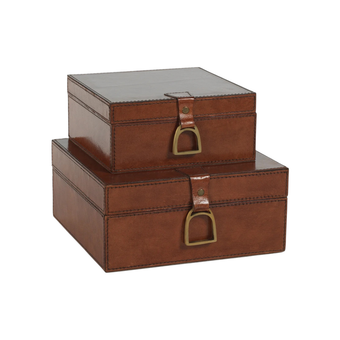 The Connaught Leather Square Box