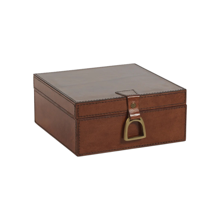 The Connaught Leather Square Box