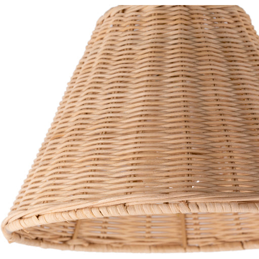 Tinsley Rattan Sconce Close Up
