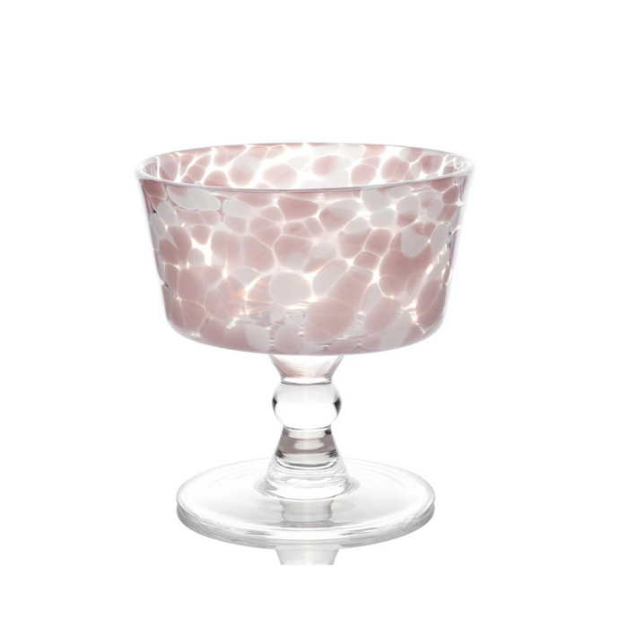 Torcello Pink Spotted  Coupe Glass