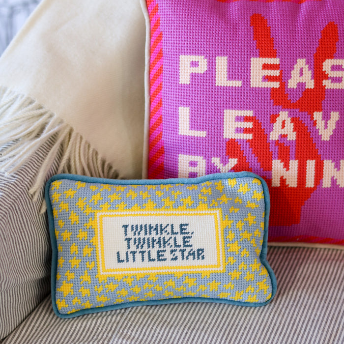 Twinkle Twinkle Mini Needlepoint Pillow - 5" x 8"