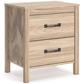 Two Drawer Night Stand Battelle Tan