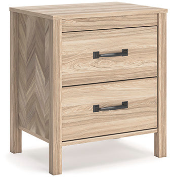 Two Drawer Night Stand Battelle Tan