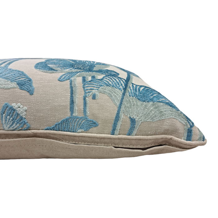 Vanity Peacock Cut Velvet Pillow - 16" x 14"