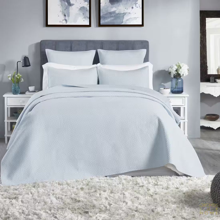 Velentina Diamond Quilted Sham in Blue - Euro