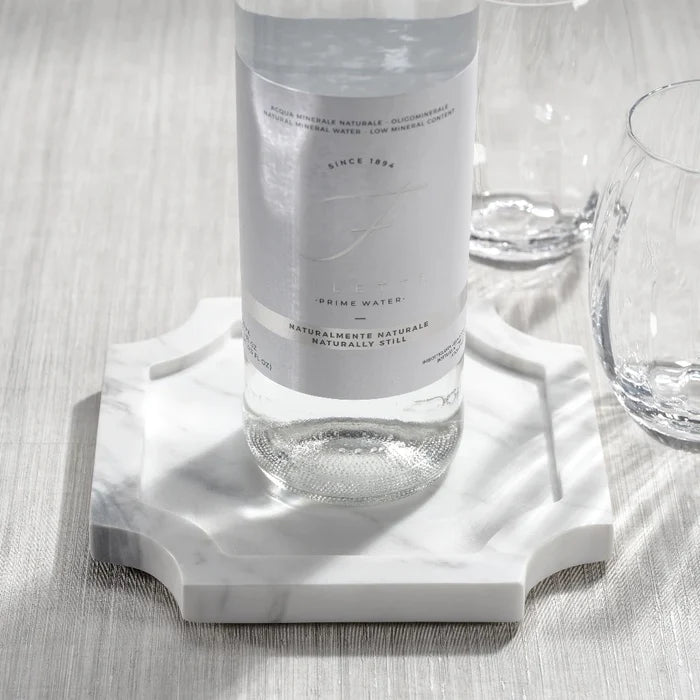 Volakas Marble Tray - Small Styled on bar