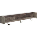 Wall Mounted Coat Rack w/Shelf Neilsville Multi Gray