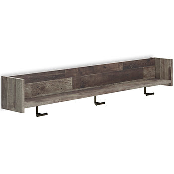 Wall Mounted Coat Rack w/Shelf Neilsville Multi Gray