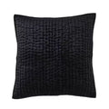 Walton Channel Velvet Sham in Black - Euro