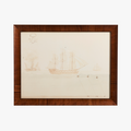 Watercolor Ship Framed Print