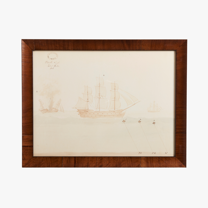 Watercolor Ship Framed Print