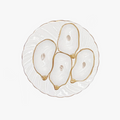 White Gilded Oyster Plate