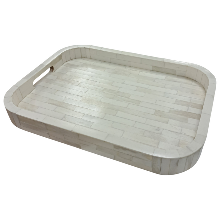 White Rounded Bone Tray
