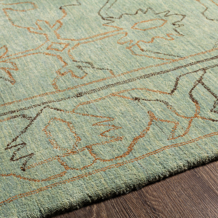 Willow Sky Wool Rug Pattern Detail