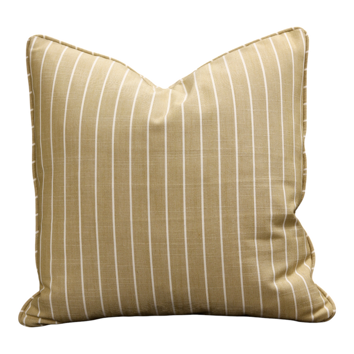 Yellow Striped Pillow - 22"