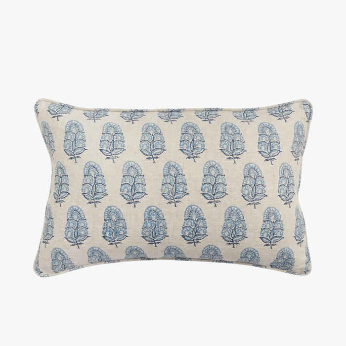 Zardosi Azure Lumbar Pillow Cover